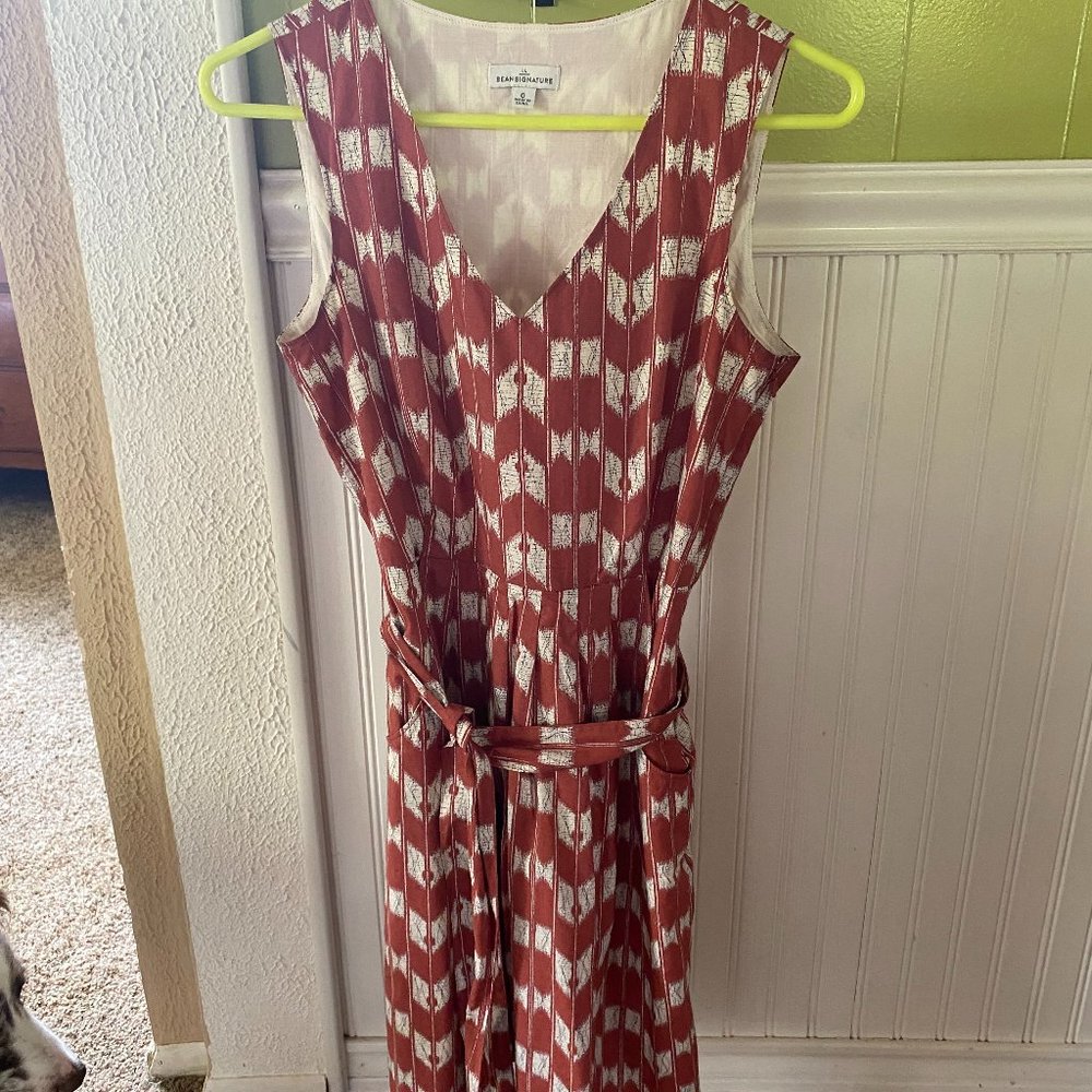 Women's Signature L.L Bean V-Neck Poplin Dress